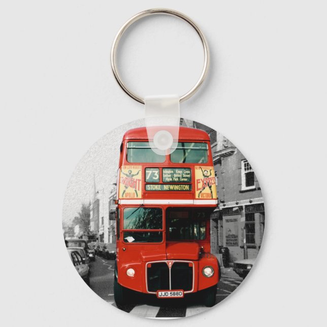 Souvenir London Buss Keychain Nyckelring (Framsida)
