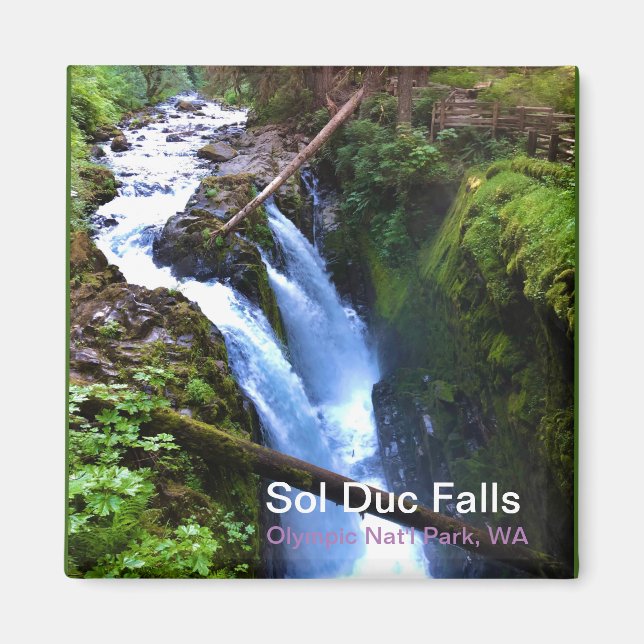 Souvenir Magnet: Sol Duc Falls, Olympic Nat'l Park Magnet (Framsidan)