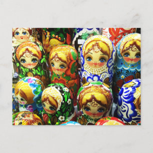 Souvenir Matryoshka Dockor Foto Vykort