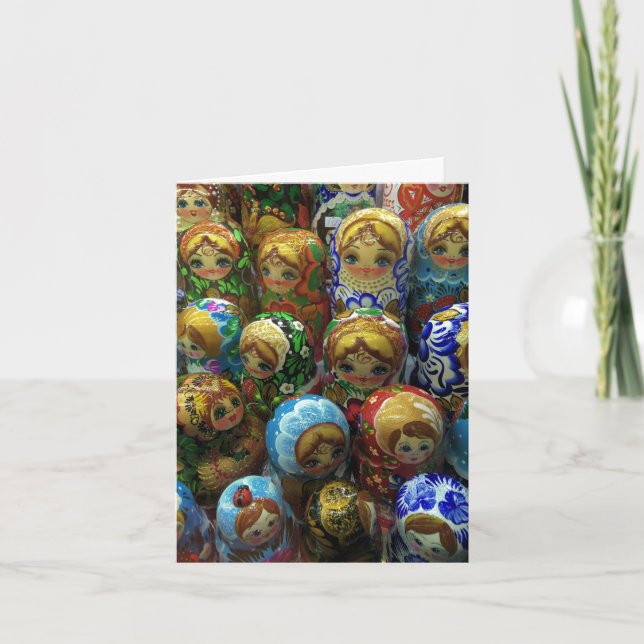 Souvenir Matryoshka Dockor Tack Kort (Framsida)
