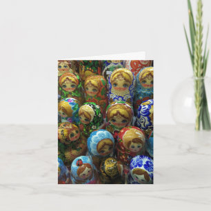 Souvenir Matryoshka Dockor Tack Kort