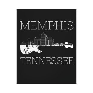 Souvenir Memphis Guitar Music Tennessee Memphis Canvastryck