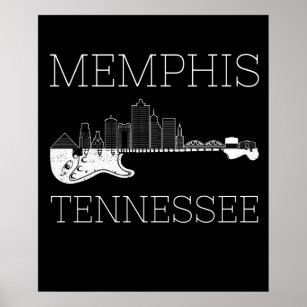 Souvenir Memphis Guitar Music Tennessee Memphis Poster