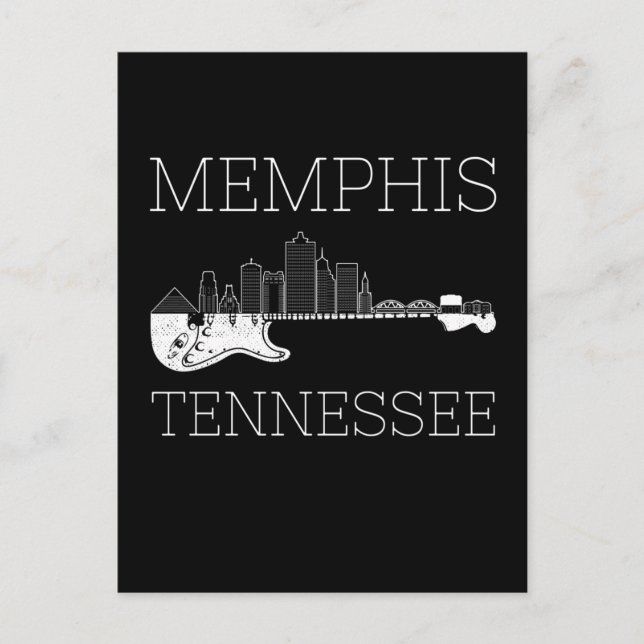 Souvenir Memphis Guitar Music Tennessee Memphis Vykort (Framsida)