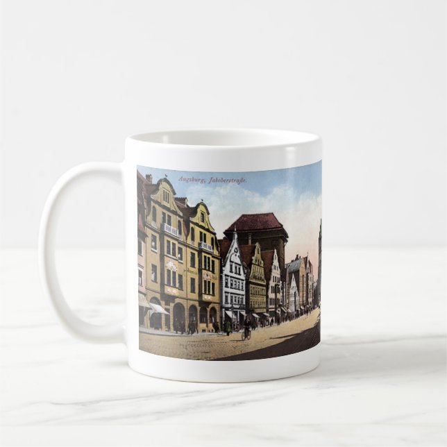 Souvenir Mugg-Augsburg, Tyskland Kaffemugg (Vänster)