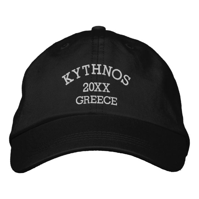 Souvenir of Kythnos Greece Broderad Keps (Framsida)