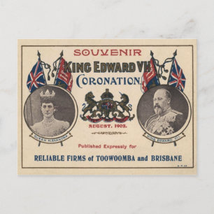 Souvenir of the Coronation of Edward VII Vykort