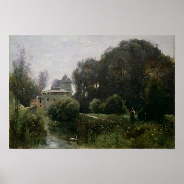 Souvenir of the Villa Borghese, 1855 Poster (Framsidan)