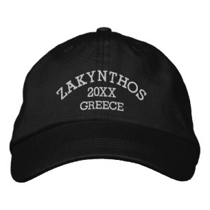 Souvenir of Zakynthos Greece Broderad Keps