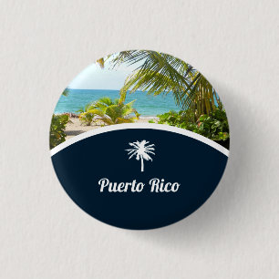 Souvenir: Puerto Rico strand: Klämma fast Knapp