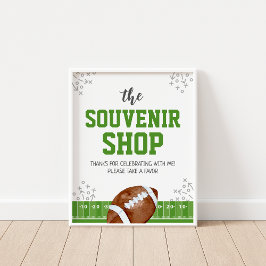 Souvenir Shop Football Birthday-favoritskylt Poster