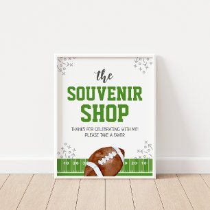 Souvenir Shop Football Birthday-favoritskylt Poster