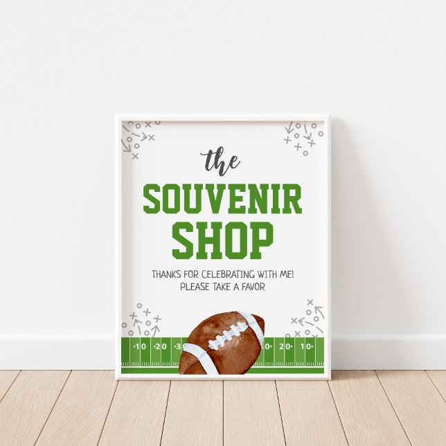 Souvenir Shop Football Birthday-favoritskylt Poster (Skapare uppladdad)