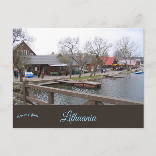 Souvenirbutiker i Trakai Litauen Vykort (Framsida)