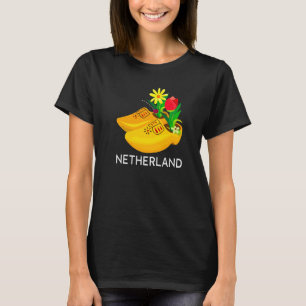 Souvenirer från Nederländerna Wooden Clogs Dutch S T Shirt