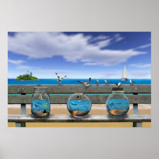 souvenirer från stranden poster