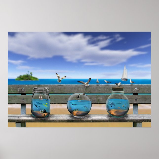 souvenirer från stranden poster (Framsidan)