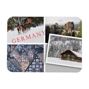Souvenirfotocollage från Tyskland Magnet