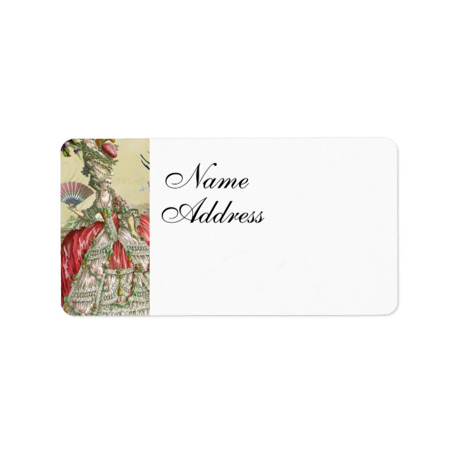 Souvenirs de Versailles Adressetikett (Framsidan)