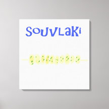 souvlaki greek food-målning konst