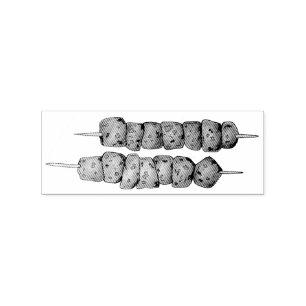 Souvlaki Kött Gris Skewer grekiska Fast Food Greec Stämpel