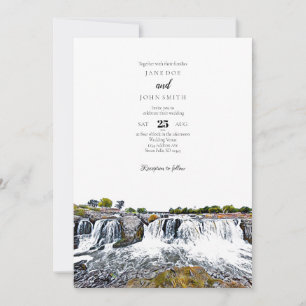 Soux Falls Waterfalls bröllopsinbjudan Inbjudningar