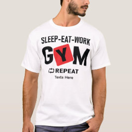 Sov Eta Arbeta Gymnasiet Upprepa typsnittsdesign T Shirt