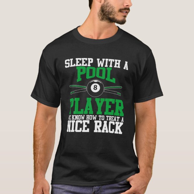 Sov med en fin rackmonterare i Bassäng Player T Shirt (Framsida)