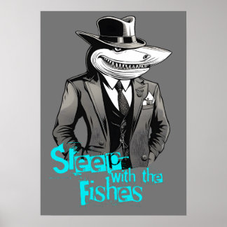 Sov med fisken poster