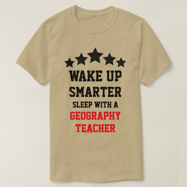 Sov med geografisk lärare t shirt (Design framsida)