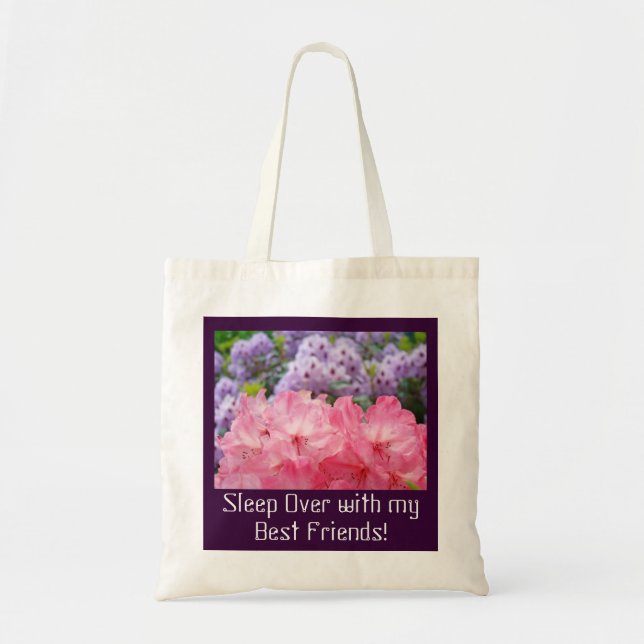 Sov med mina bästa vänner! Tote bags Flowers Tygkasse (Framsidan)