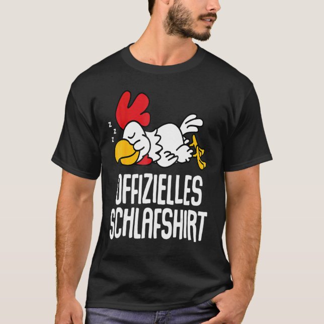 Sov Pyjamas Kyckling Tupp T Shirt (Framsida)