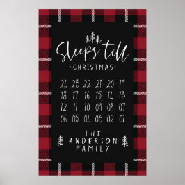 Sov till jul modern minimalistisk bondgård poster
