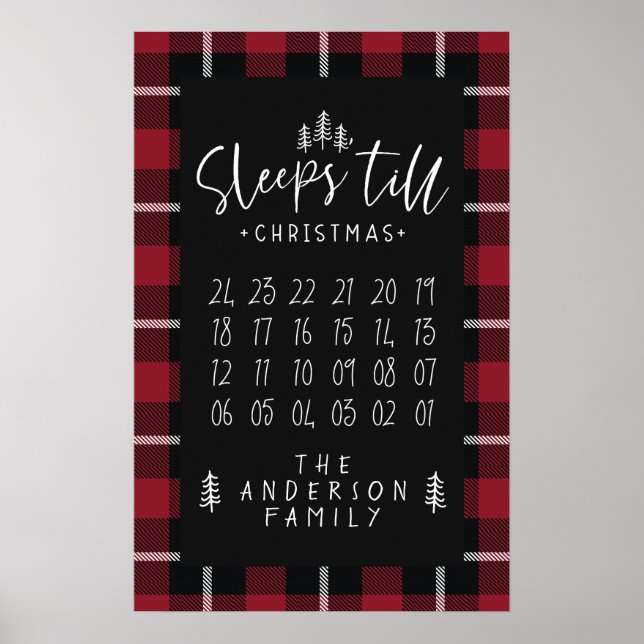 Sov till jul modern minimalistisk bondgård poster (Framsidan)