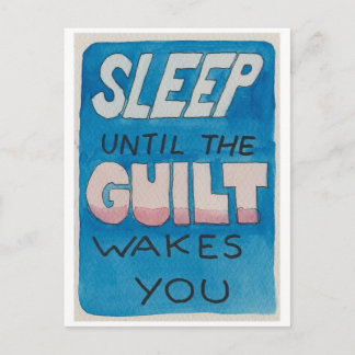Sov tills Guilt vindar dig Vykort