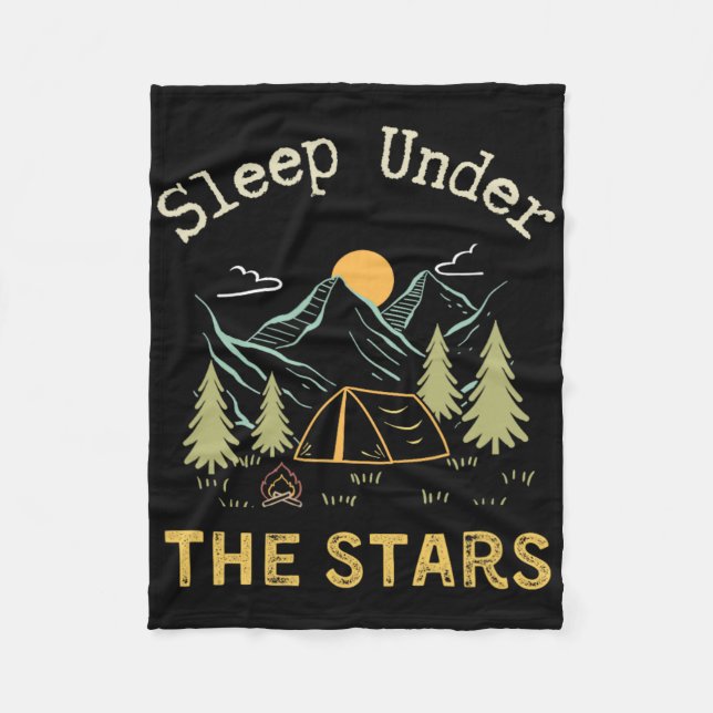 Sov under stjärnorna; Camping  Fleecefilt (Framsidan)