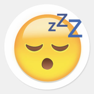 Sova ansikte Emoji Runt Klistermärke