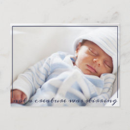 Sova baby det första julfotoet helg vykort