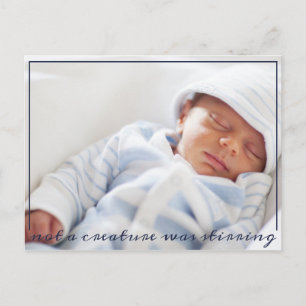 Sova baby det första julfotoet helg vykort