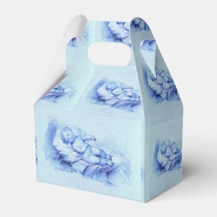 SOVA BARNET, BLÅTTPOJKEBABY SHOWER PRESENTASKAR