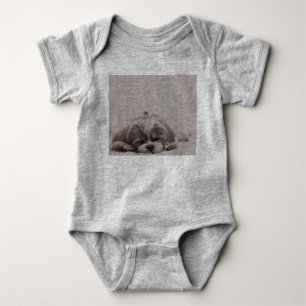Sova bodysuiten för Shih tzubaby som sovar hunden Tee