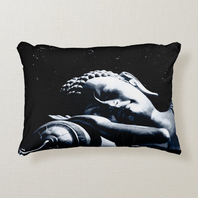 Sova Buddha, brunn - vara, anpassningsbar (kudde), Prydnadskudde (Framsidan)