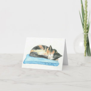 Sova Calicokattungen Notecard Kort