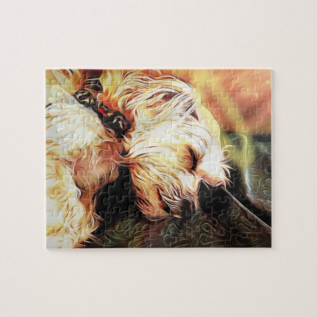 Sova Cherubpussel, lappar 8" x 10", 110 Pussel (Horisontell)