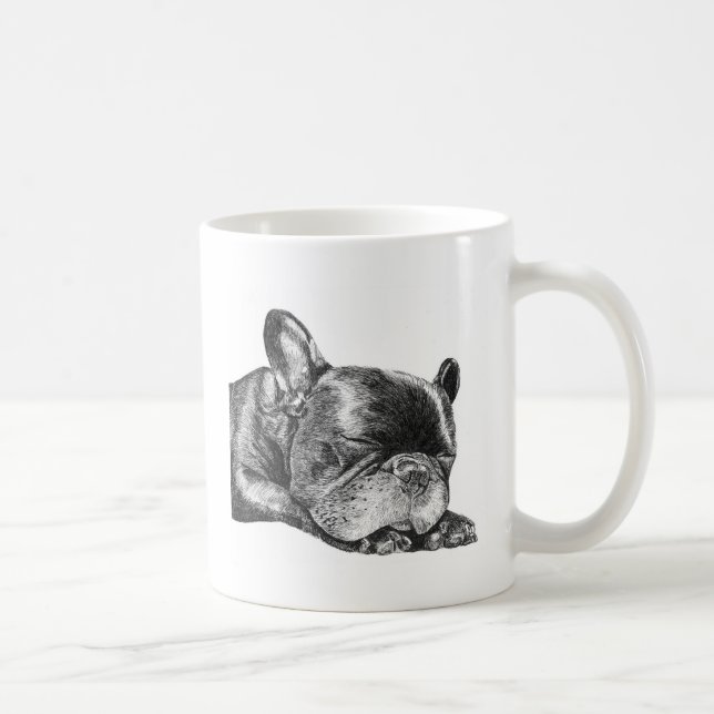 Sova den franska bulldoggmuggen kaffemugg (Höger)