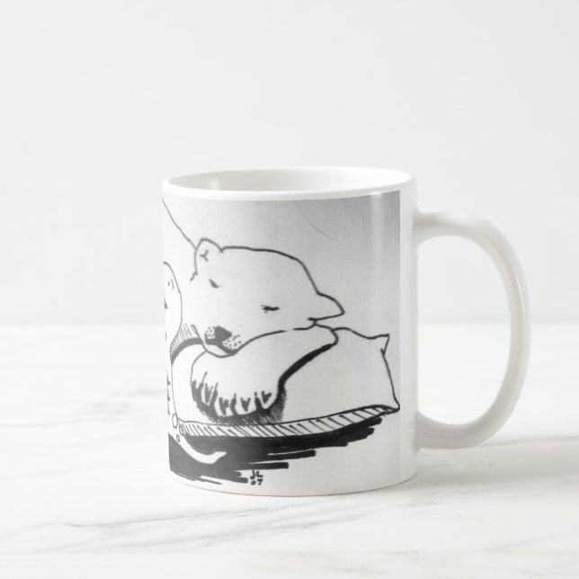 Sova den polara björnen med T-Rex Kaffemugg (Höger)