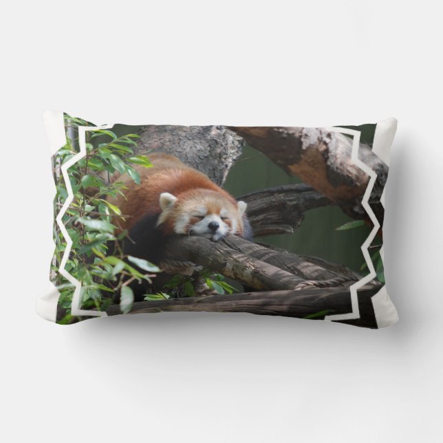 Sova den röda pandaen kudde (Framsida)