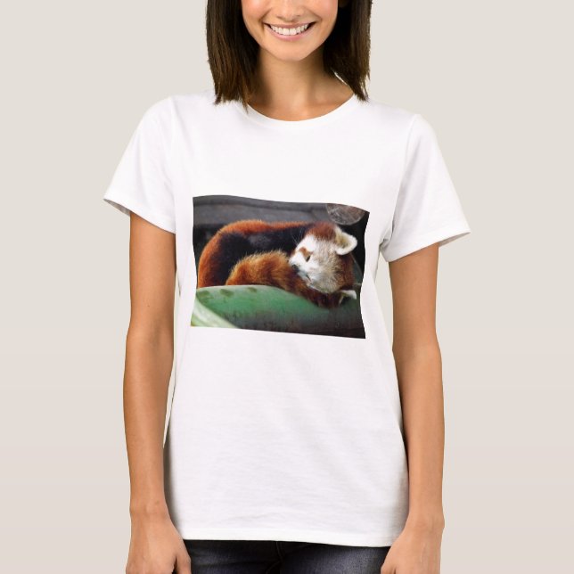 Sova den röda pandaen t-shirt (Framsida)