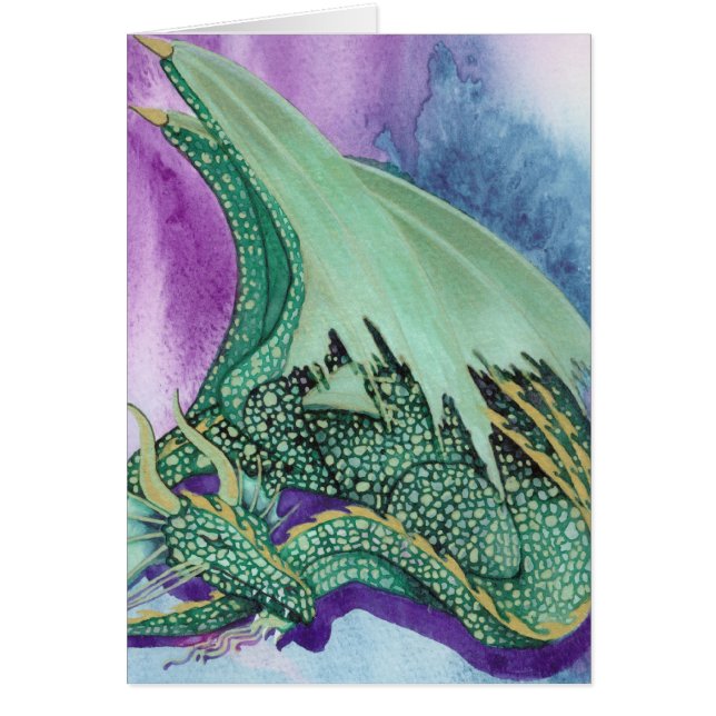 sova draken hälsningskort (Framsidan)