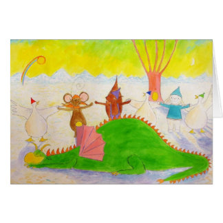 sova draken hälsningskort